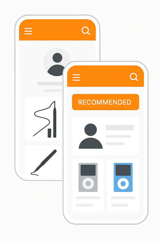 One-to-one personalization interface